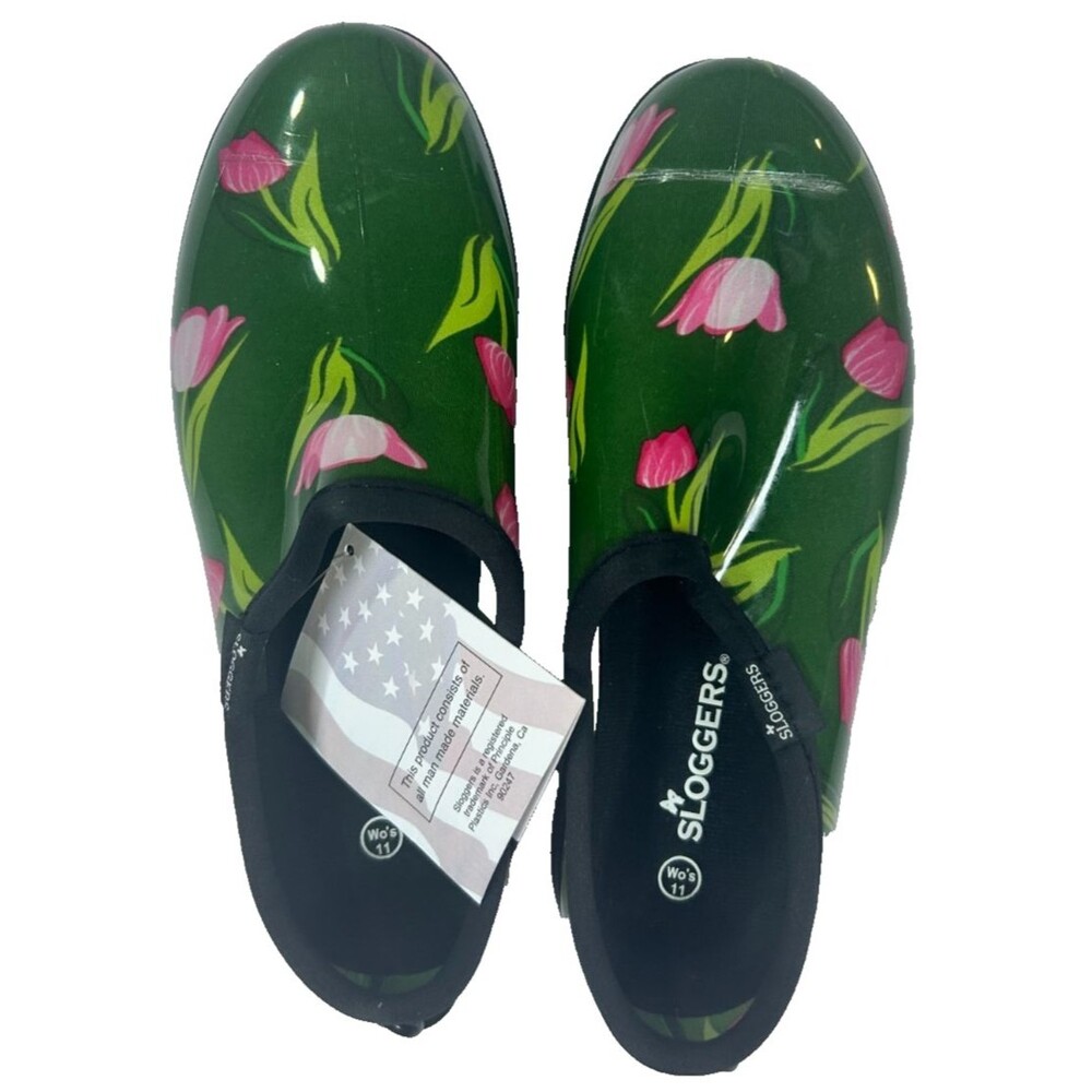 Sloggers Women’s 11 Tulip Floral Waterproof Garden Clogs Shoes